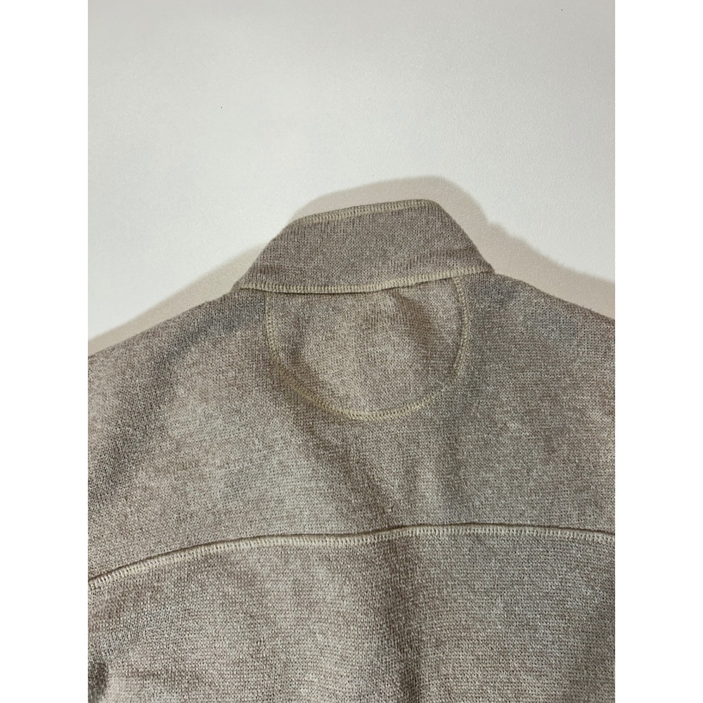 Woolrich Quarter Zip Pullover Mens Large Tan Excellent Fleece Lined Mock Neck - Picture 8 of 8